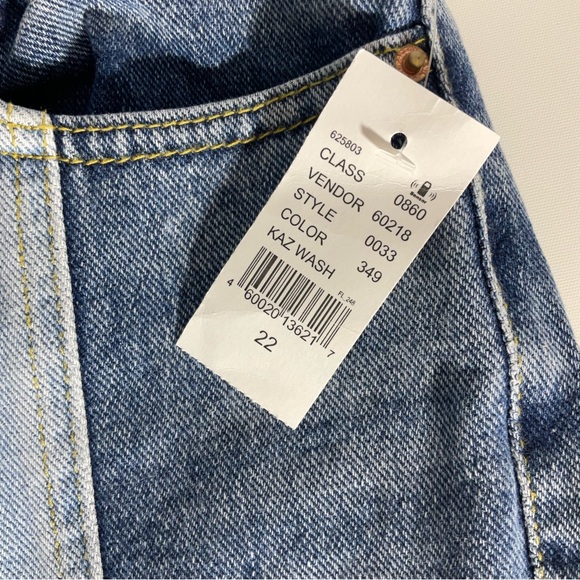 Pacsun 90s Boyfriend High Rise Two Toned Kaz Color 5-Pocket Zip Button Fly Sz 22 - Picture 6 of 16